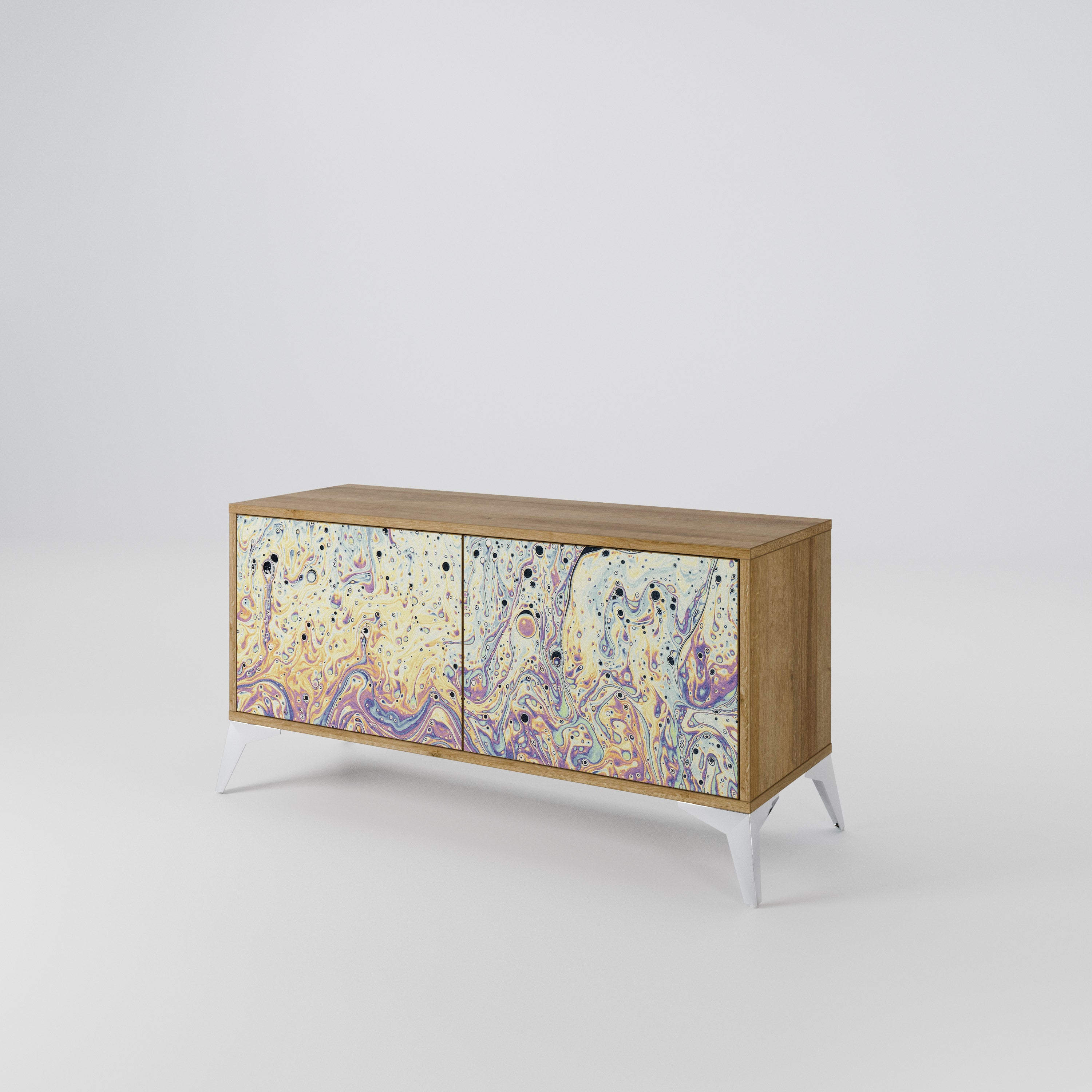 MOSAIC OF COLORS Kompakt TV-bänk med 2 dörrar