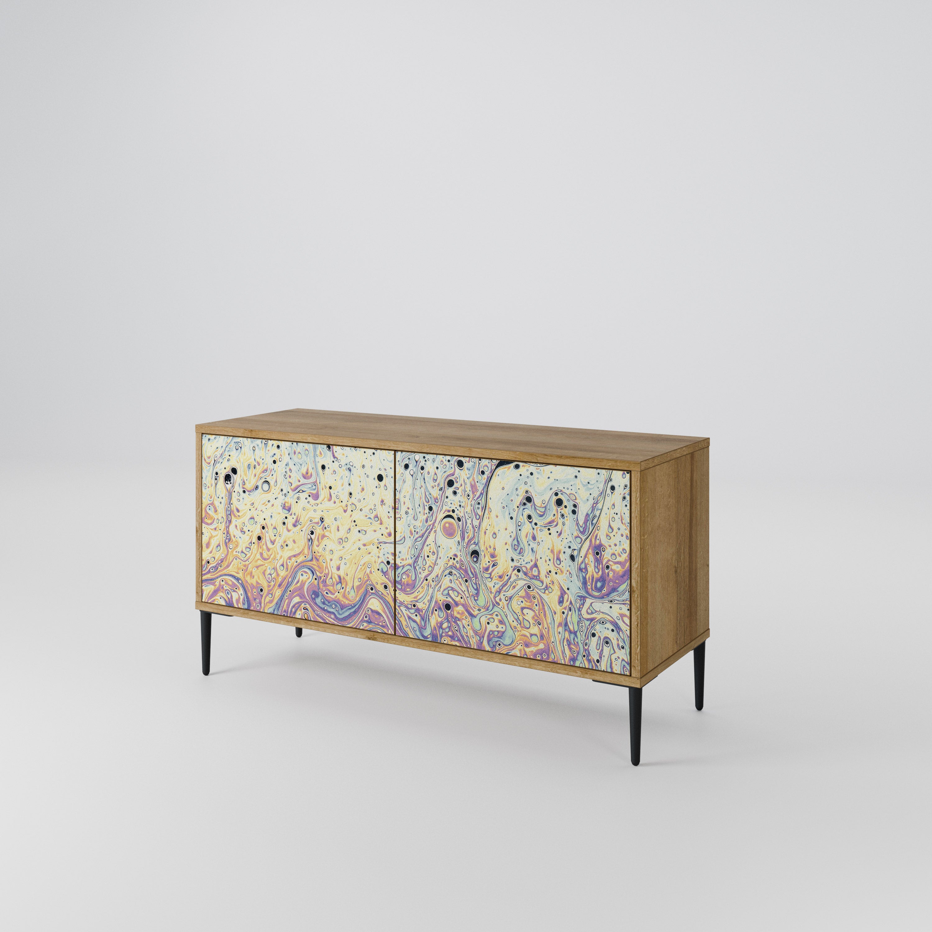 MOSAIC OF COLORS Kompakt TV-bänk med 2 dörrar
