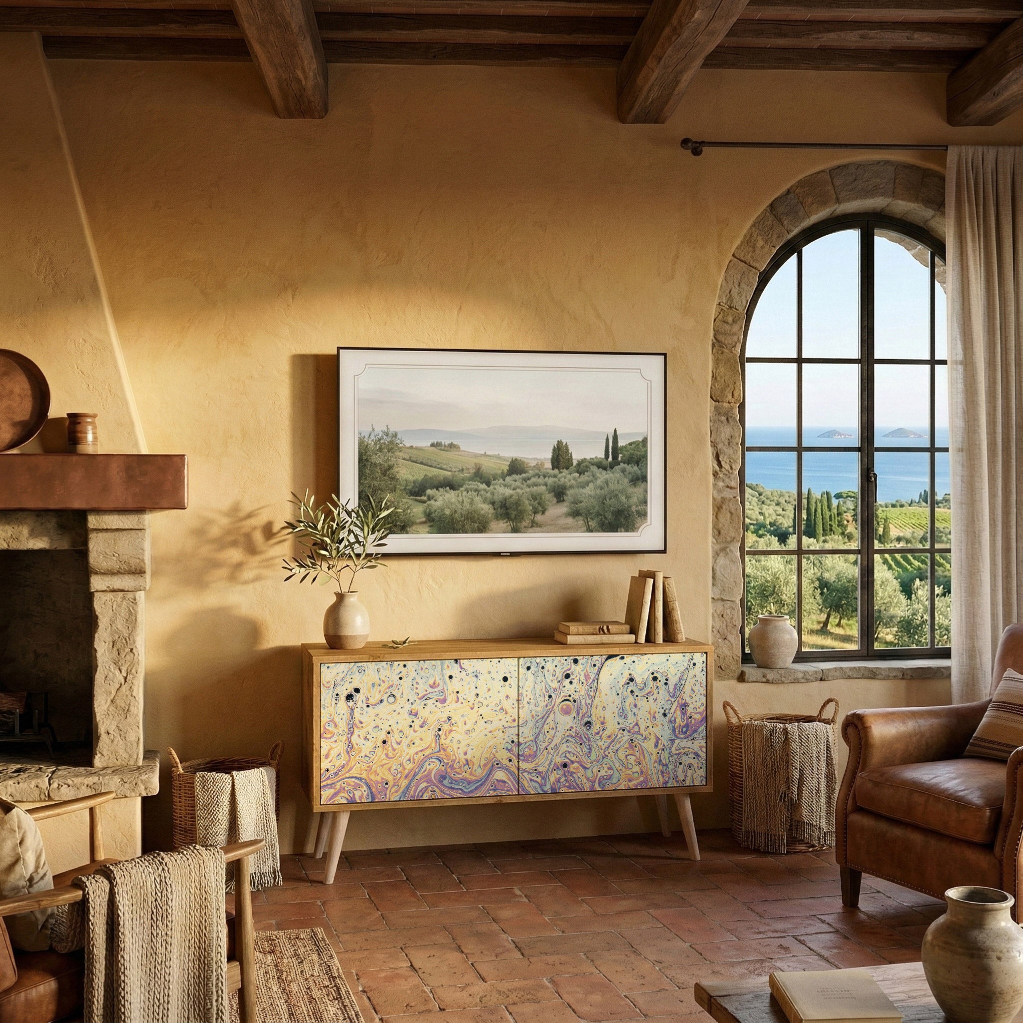 MOSAIC OF COLORS Compact 2-Door TV Cabinet