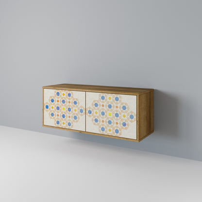 PATTERNED PRISM Kompakt TV-bänk med 2 dörrar