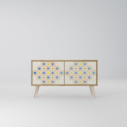 PATTERNED PRISM Kompakt TV-bänk med 2 dörrar