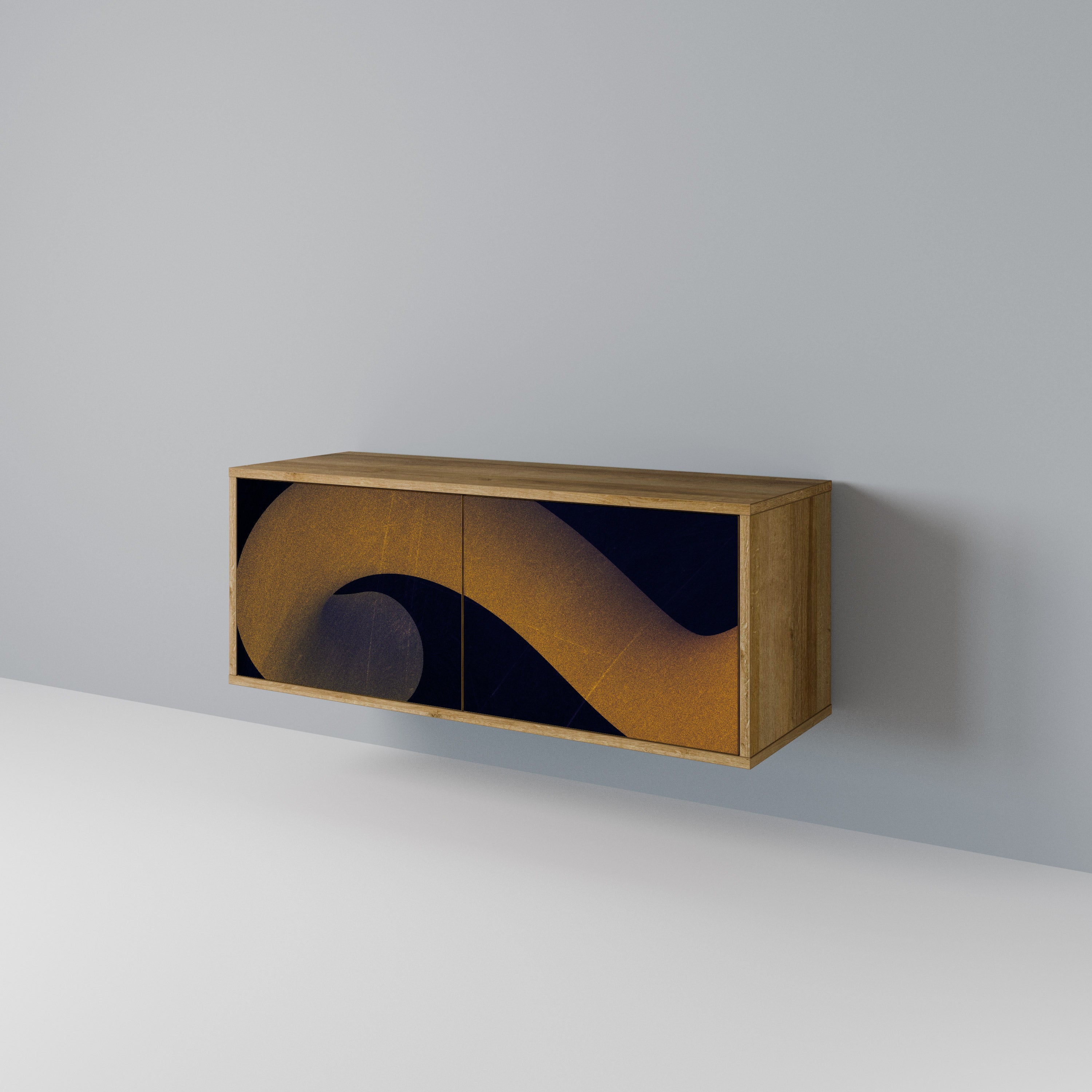 HOLLOW TIME Compact 2-Door TV Cabinet