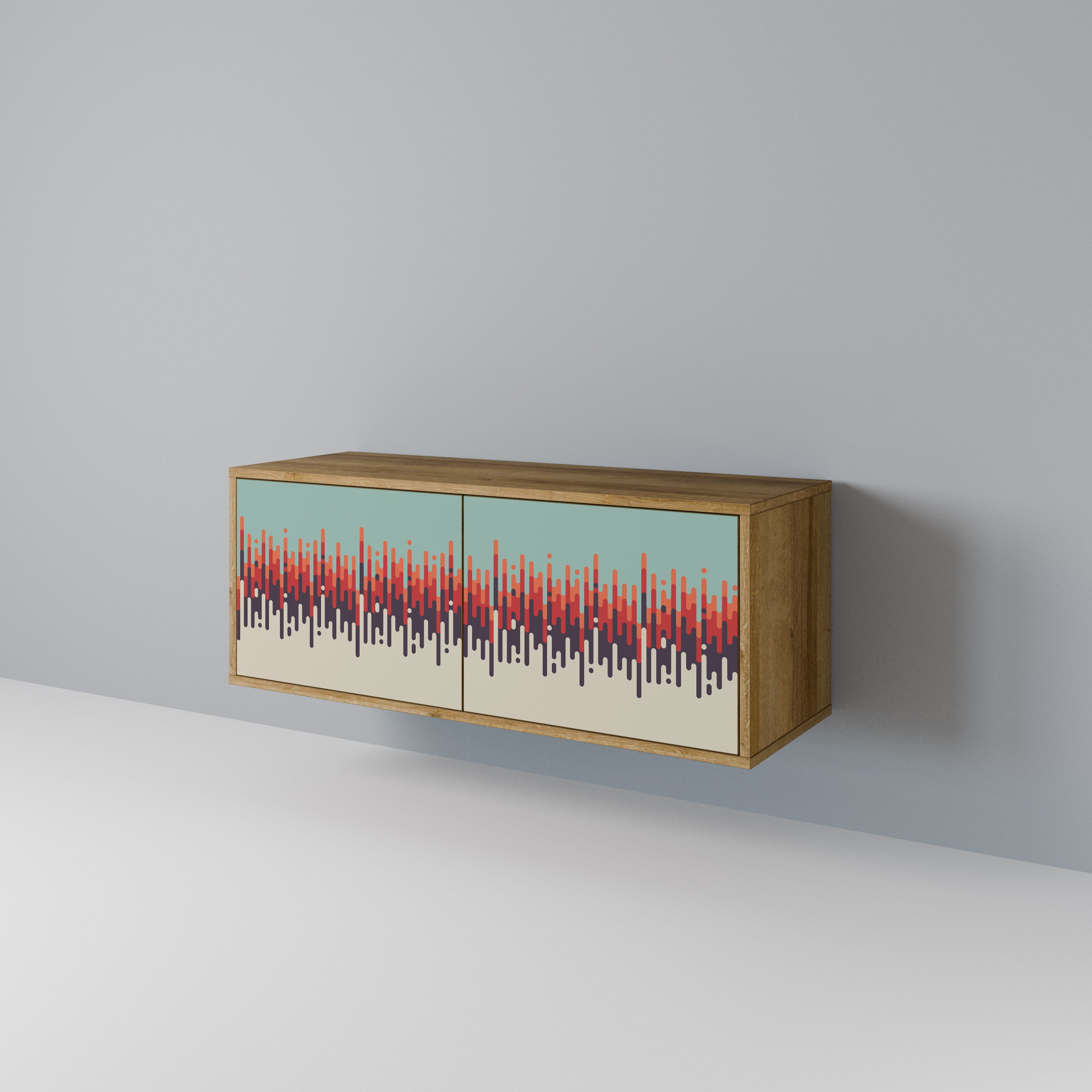CHROMA CONTOURS Kompakt TV-bänk med 2 dörrar