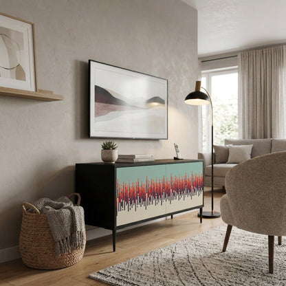 CHROMA CONTOURS Kompakt TV-bänk med 2 dörrar