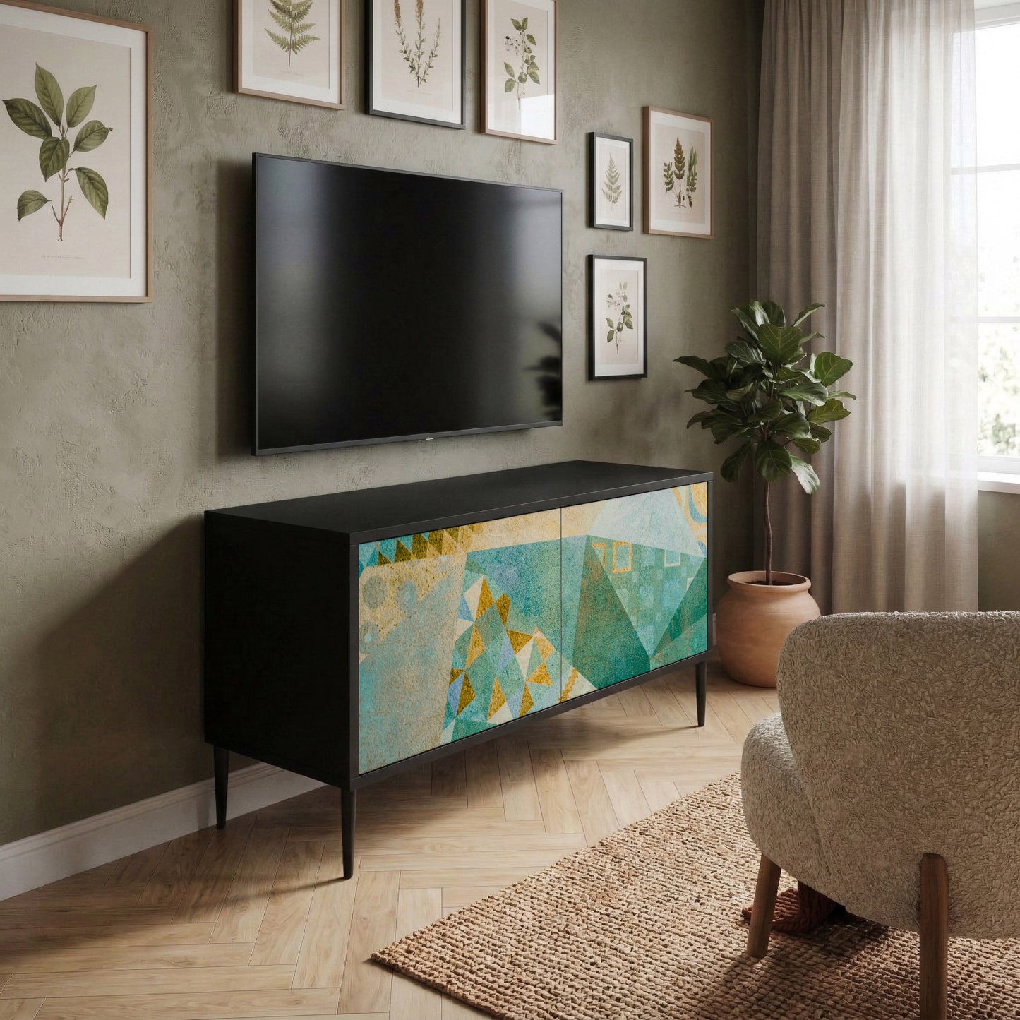 SPECTRUM SPLENDOR Kompakt TV-bänk med 2 dörrar