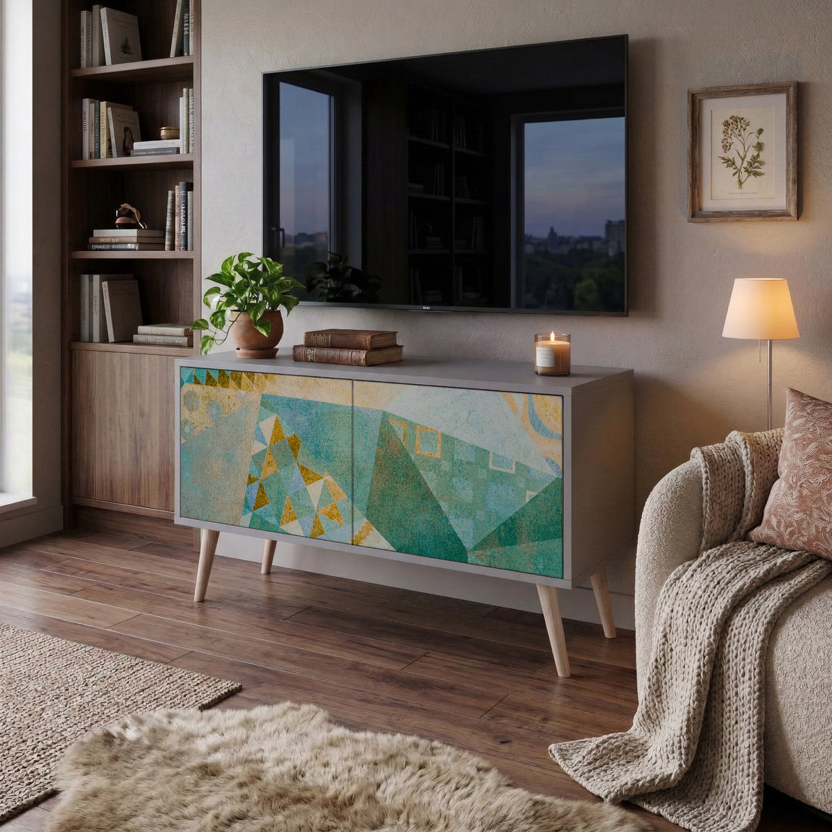 SPECTRUM SPLENDOR Kompakt TV-bänk med 2 dörrar