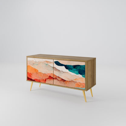 ABSTRACT LANDSCAPE Kompakt TV-bänk med 2 dörrar