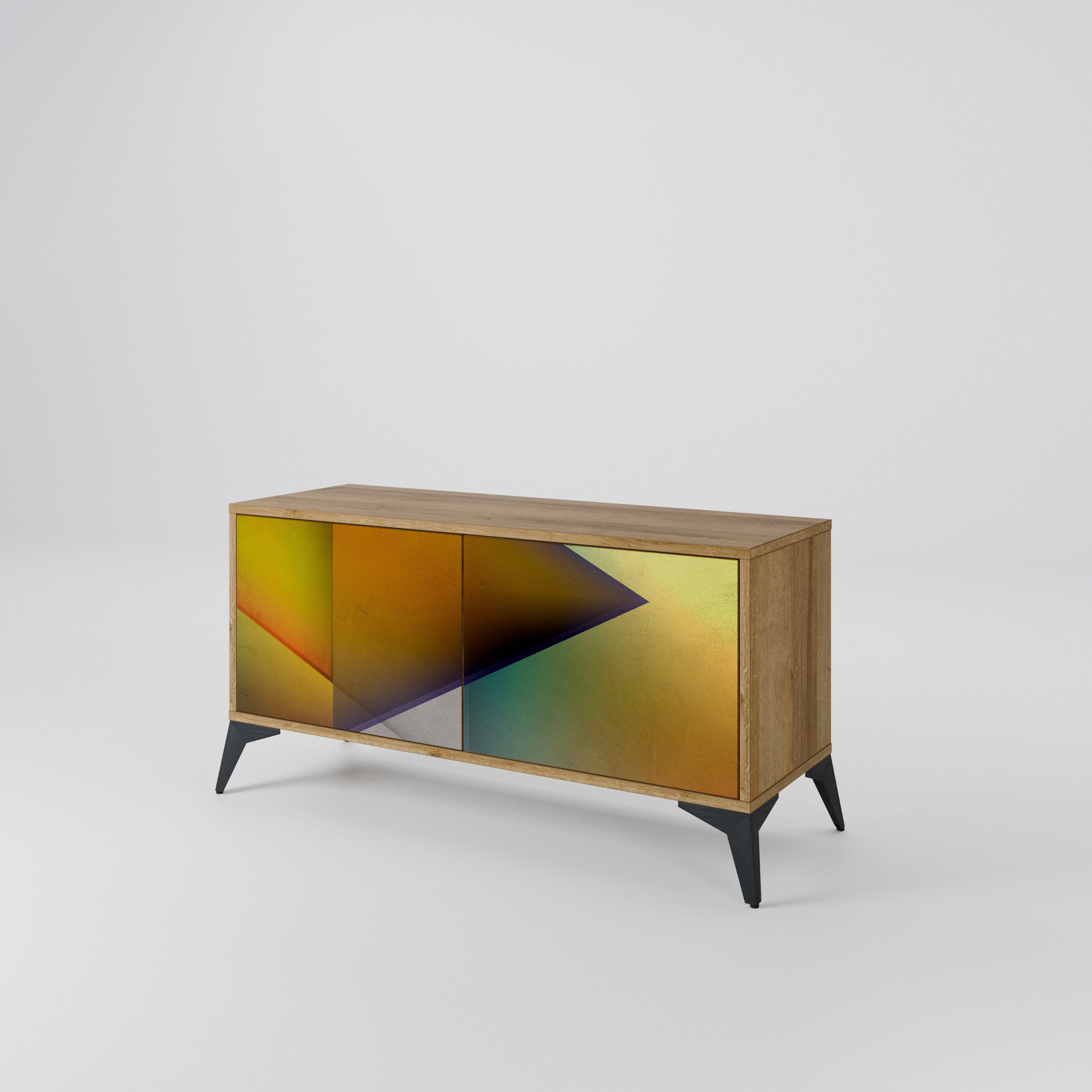 PIERCING SHARPNESS Kompakt TV-bänk med 2 dörrar