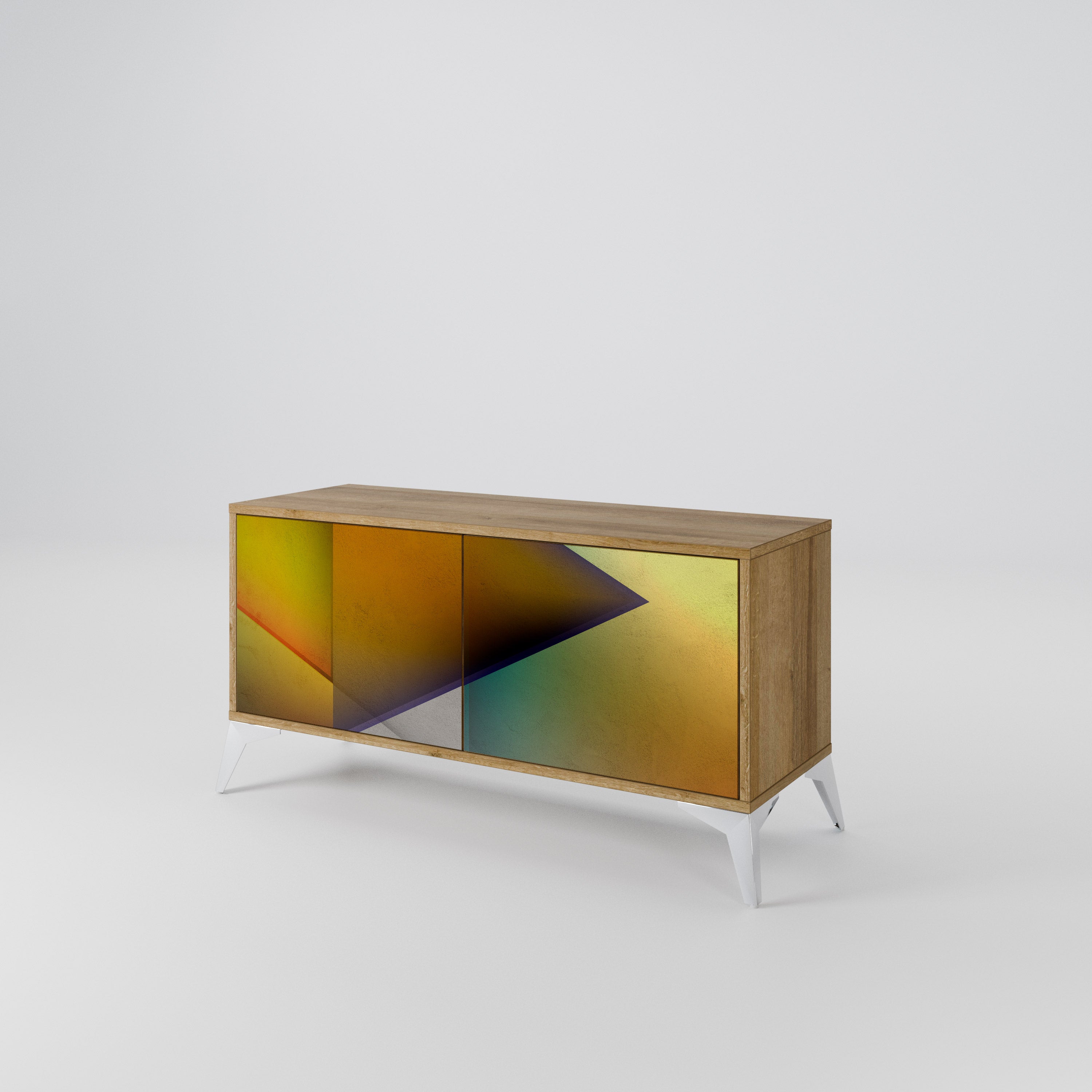 PIERCING SHARPNESS Kompakt TV-bänk med 2 dörrar