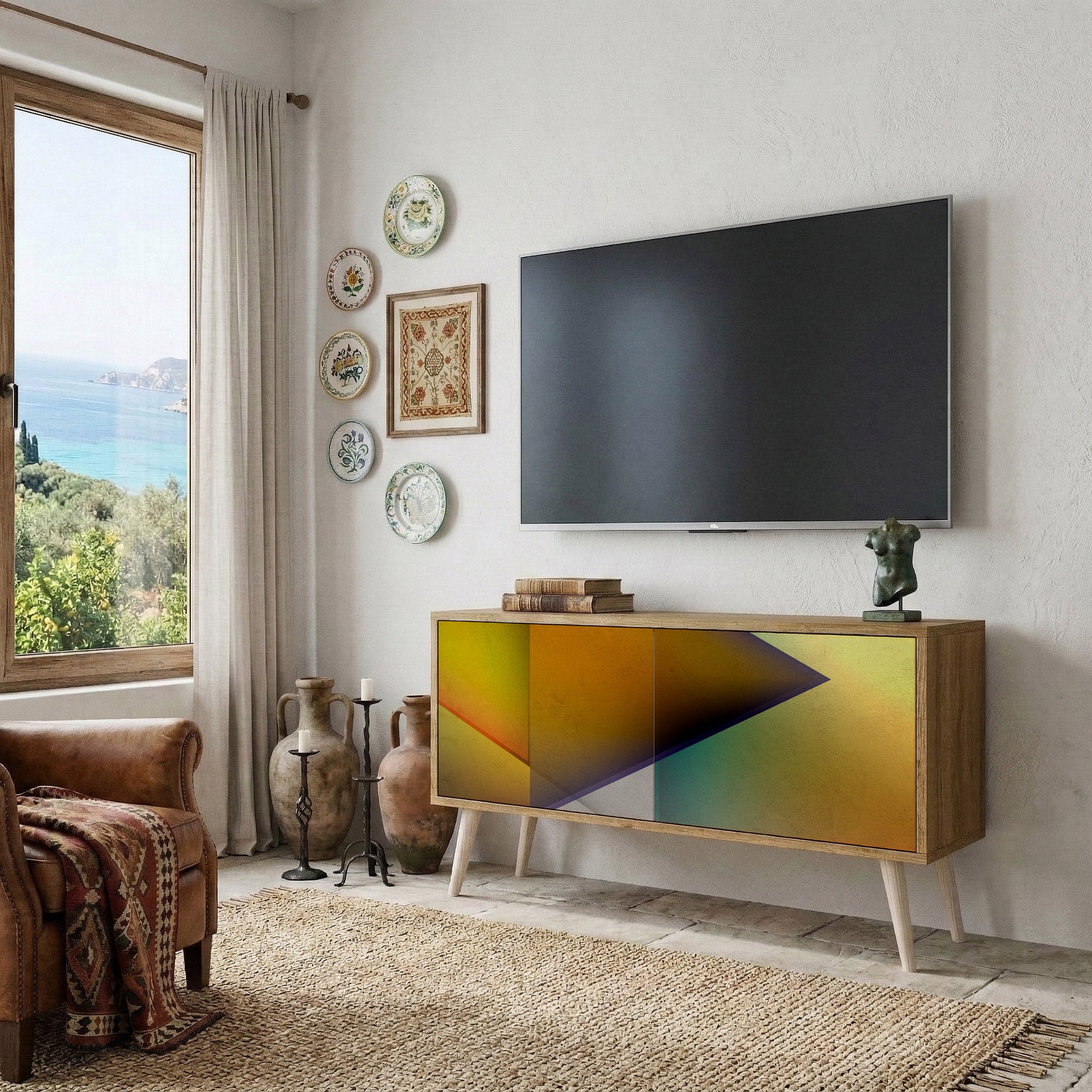 PIERCING SHARPNESS Compact 2-Door TV Cabinet