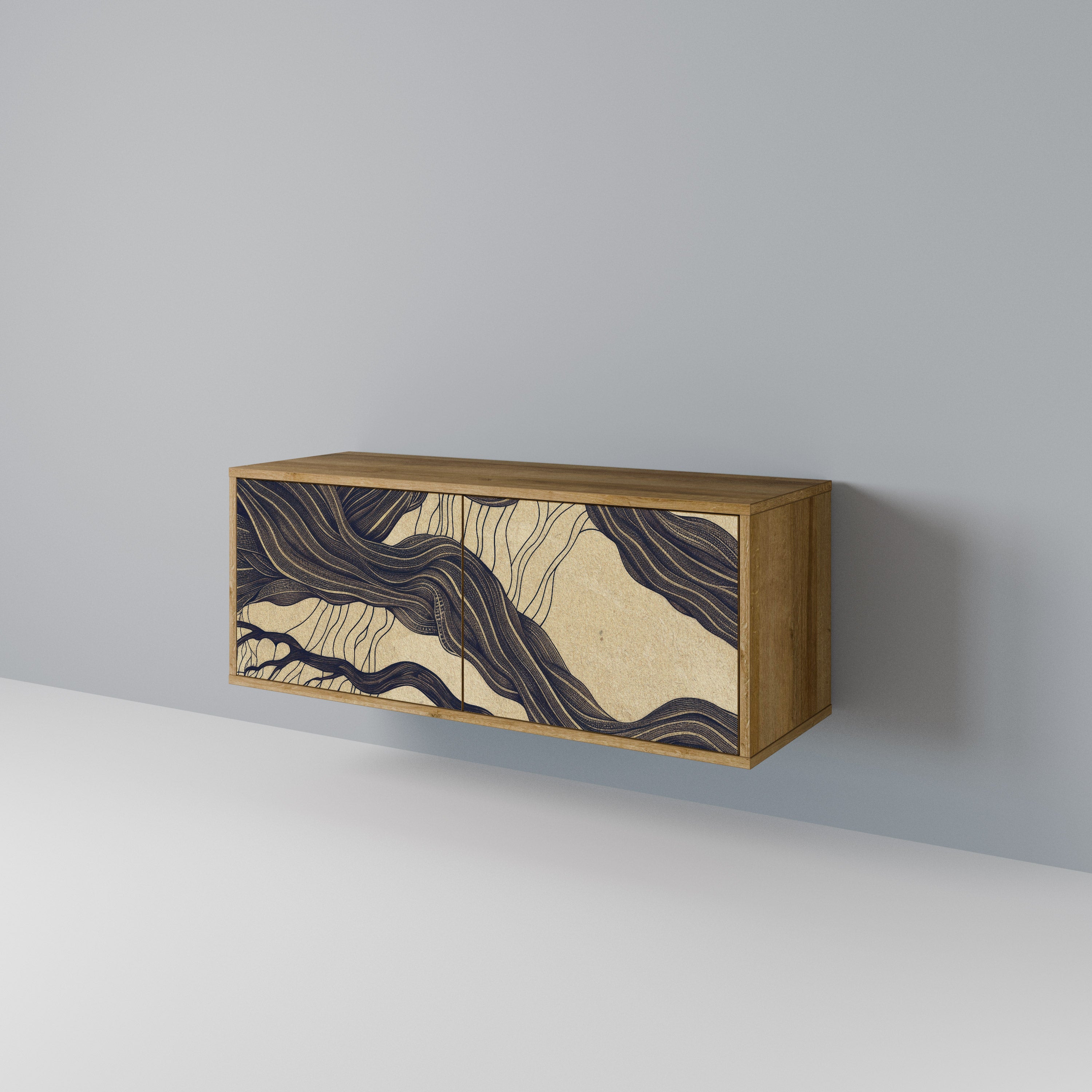 UNIFIED FRAGMENTS Kompakt TV-bänk med 2 dörrar