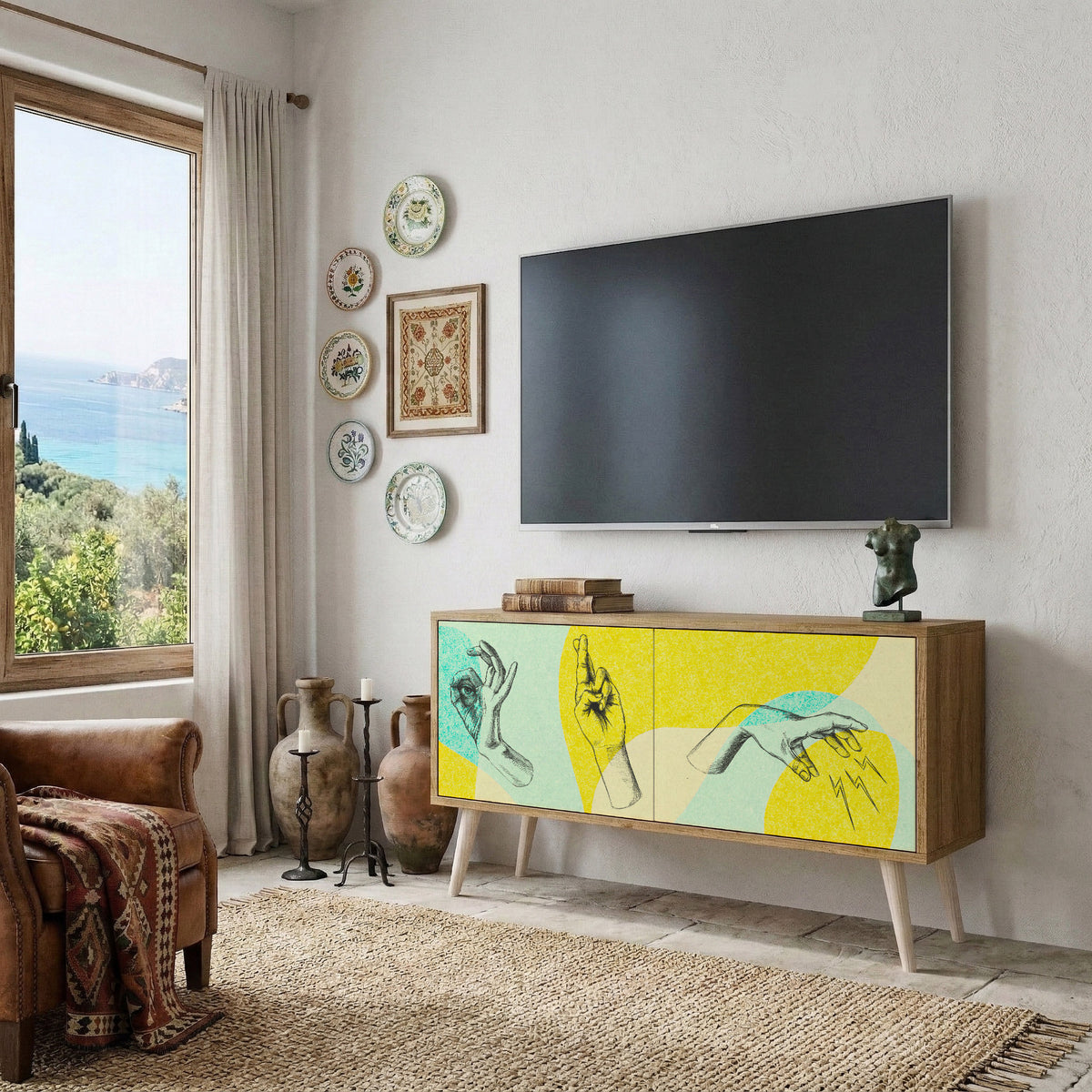 BODY LANGUAGE Compact 2-Door TV Cabinet
