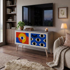 GEOMETRIC EYES Compact 2-Door TV Cabinet