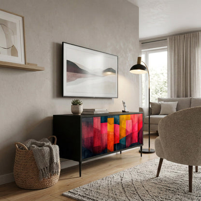 COLORFUL SOUNDS Kompakt TV-bänk med 2 dörrar
