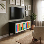 GEOMETRIC SHINE Compact 2-Door TV Cabinet