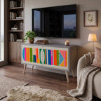 GEOMETRIC SHINE Compact 2-Door TV Cabinet