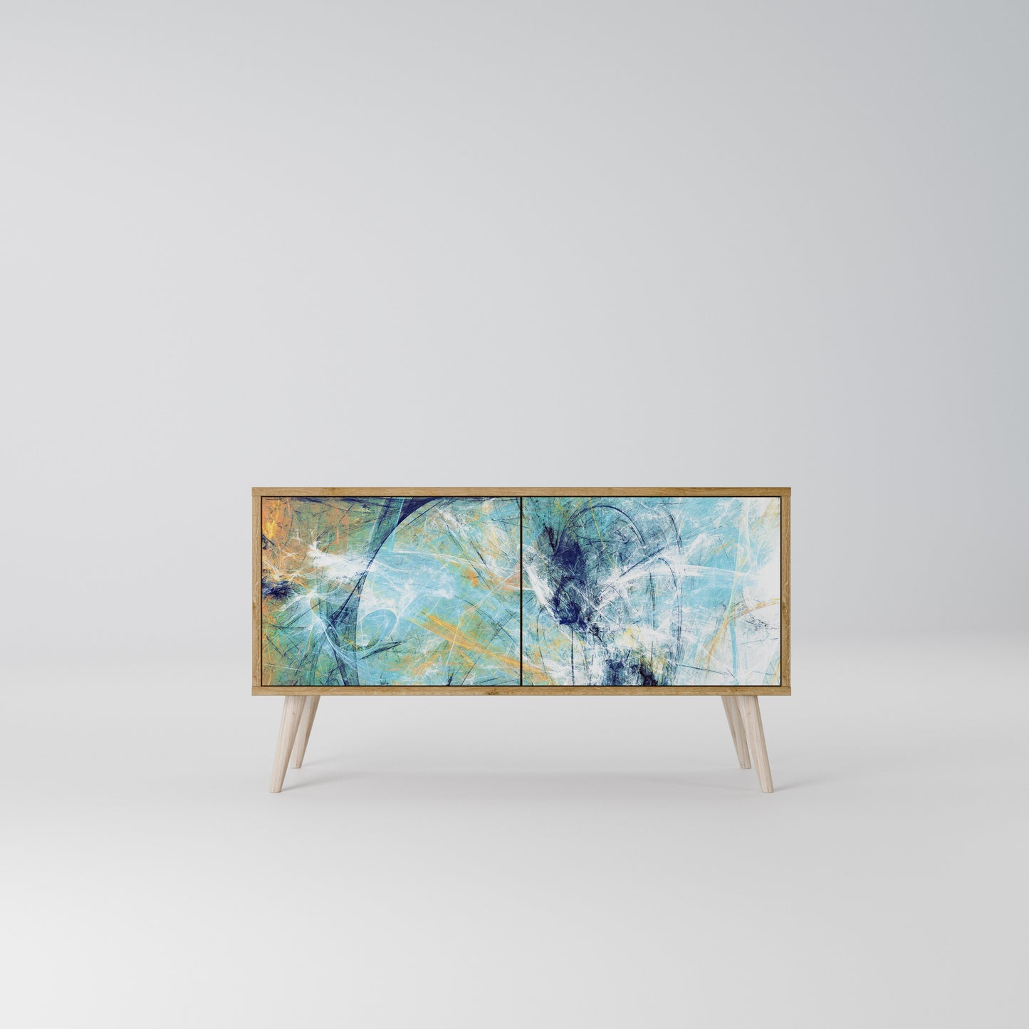ABSTRACT THOUGHTS Kompakt TV-bänk med 2 dörrar
