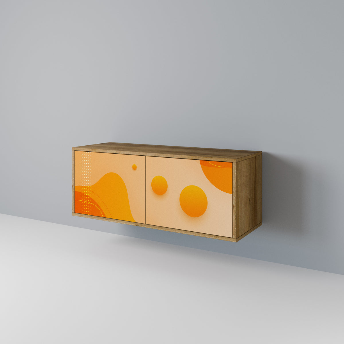 ORANGE ARRANGEMENT Kompakt TV-bänk med 2 dörrar