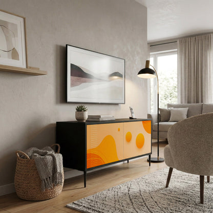 ORANGE ARRANGEMENT Kompakt TV-bänk med 2 dörrar