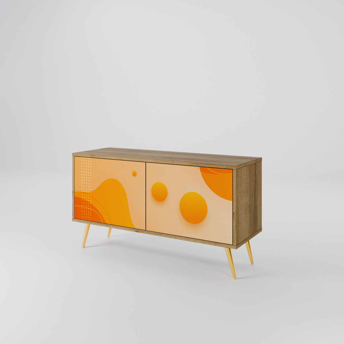 ORANGE ARRANGEMENT Compact 2-Door TV Cabinet