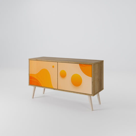 ORANGE ARRANGEMENT Kompakt TV-bänk med 2 dörrar