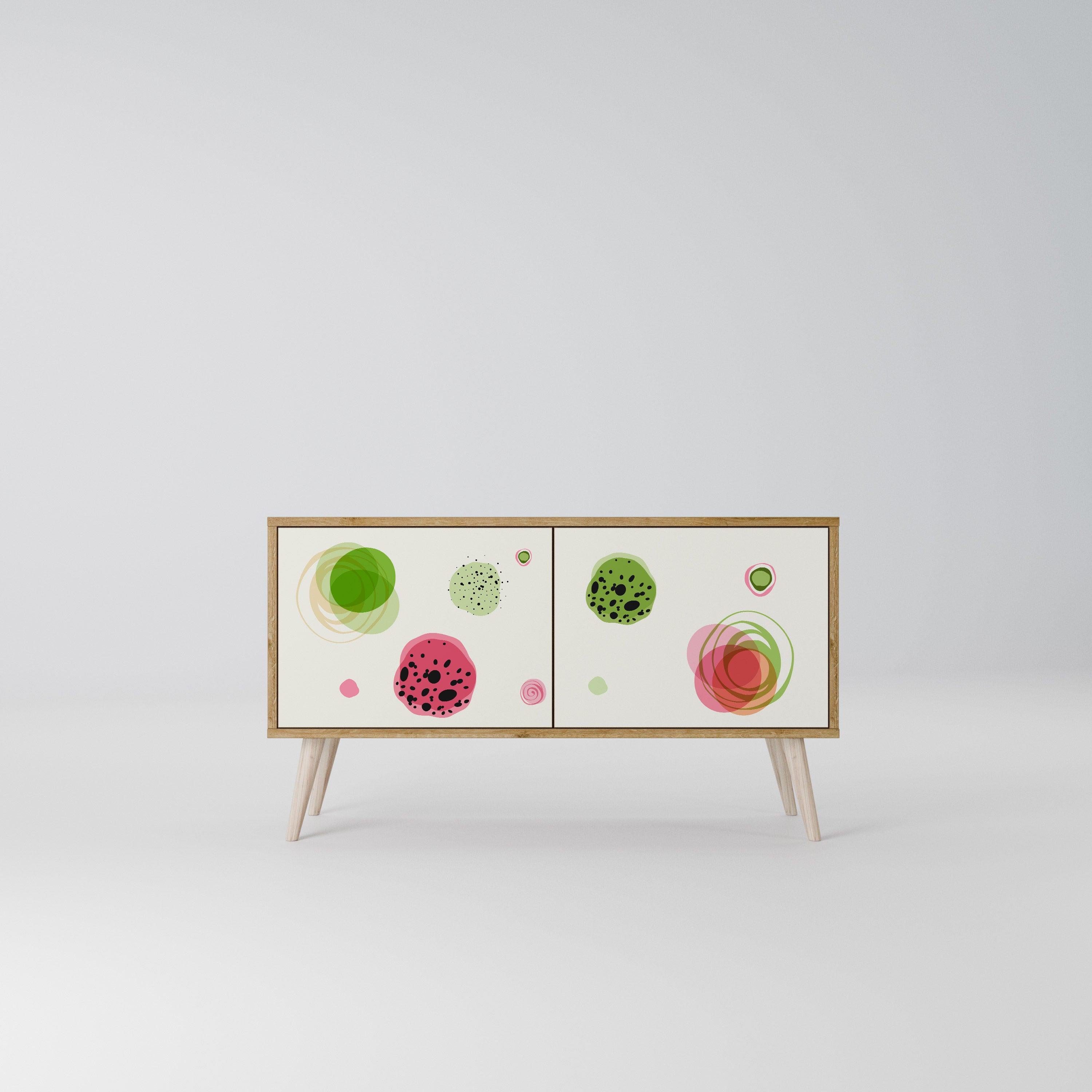 COLORFUL COSMOS Compact 2-Door TV Cabinet