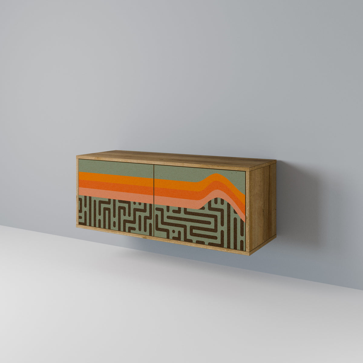 SIMPLE SOLUTIONS Kompakt TV-bänk med 2 dörrar