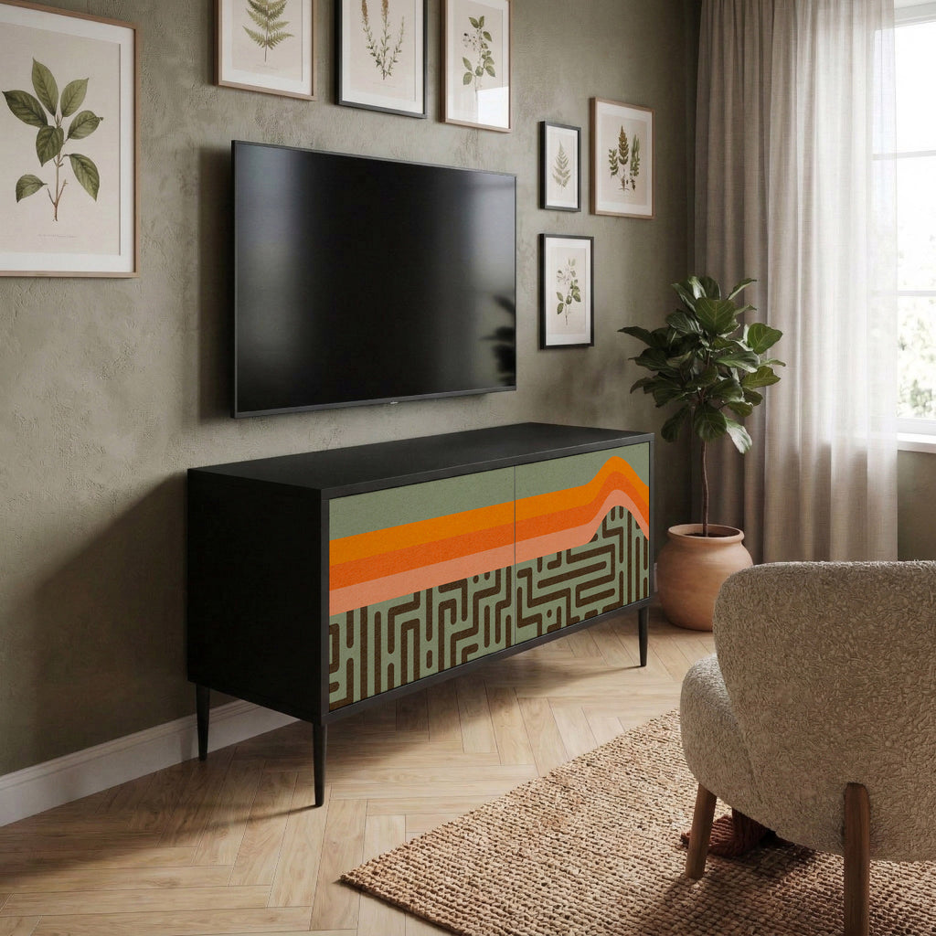 SIMPLE SOLUTIONS Kompakt TV-bänk med 2 dörrar