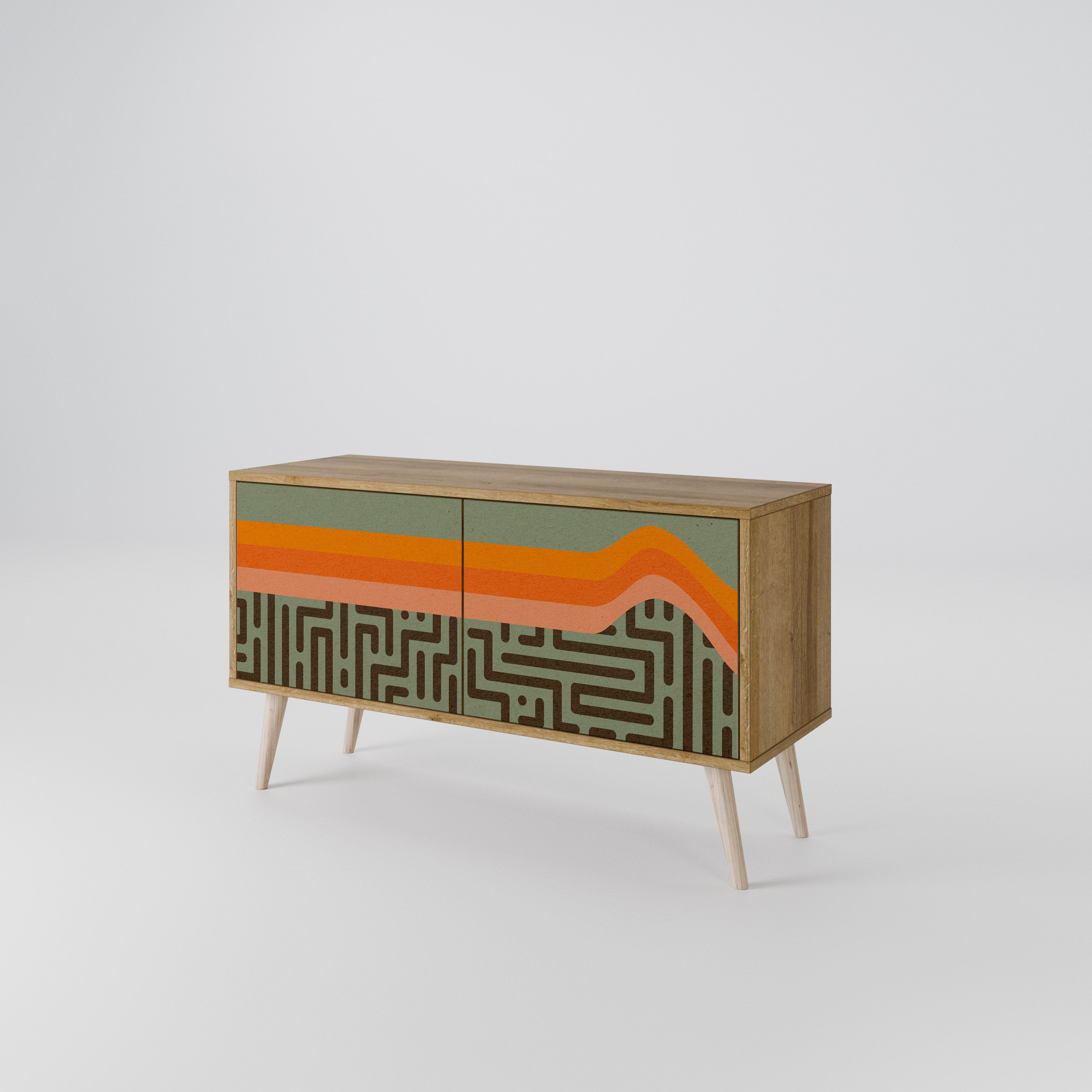 SIMPLE SOLUTIONS Kompakt TV-bänk med 2 dörrar