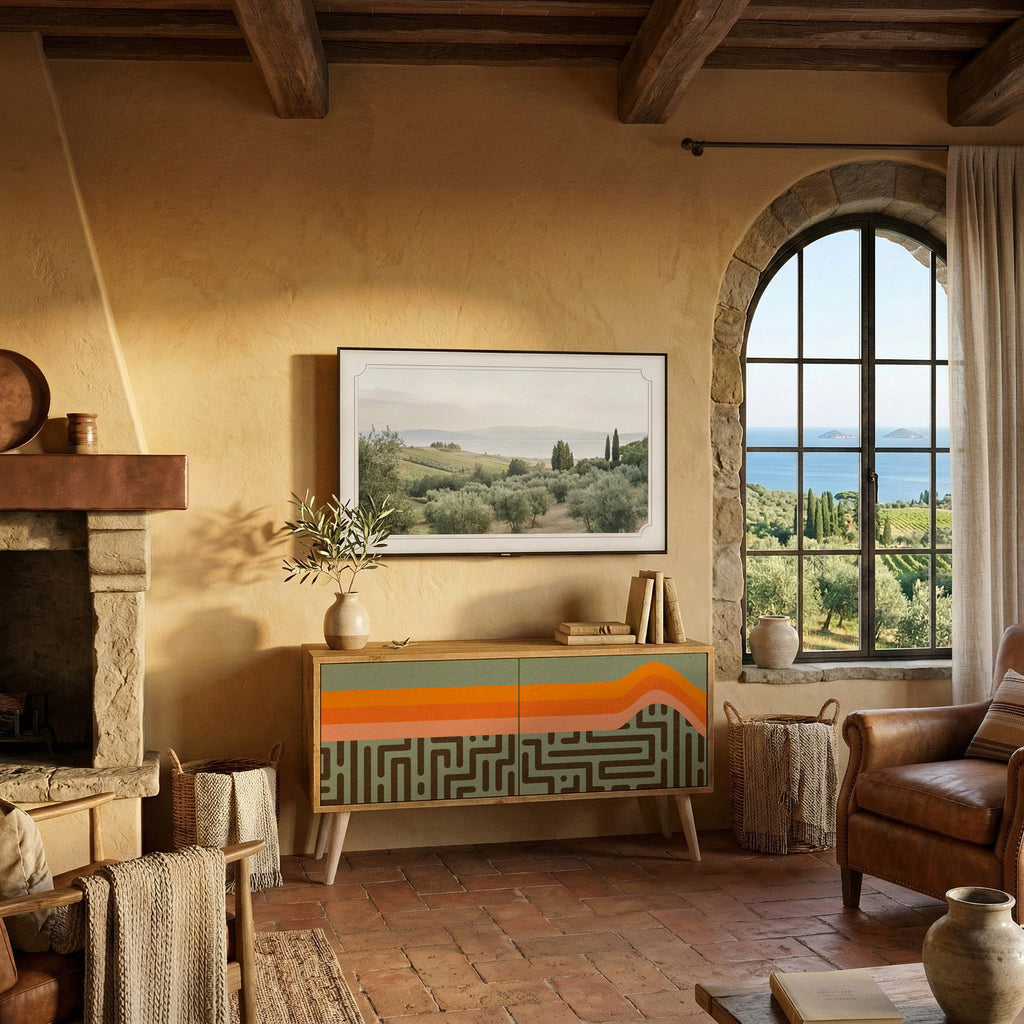 SIMPLE SOLUTIONS Kompakt TV-bänk med 2 dörrar