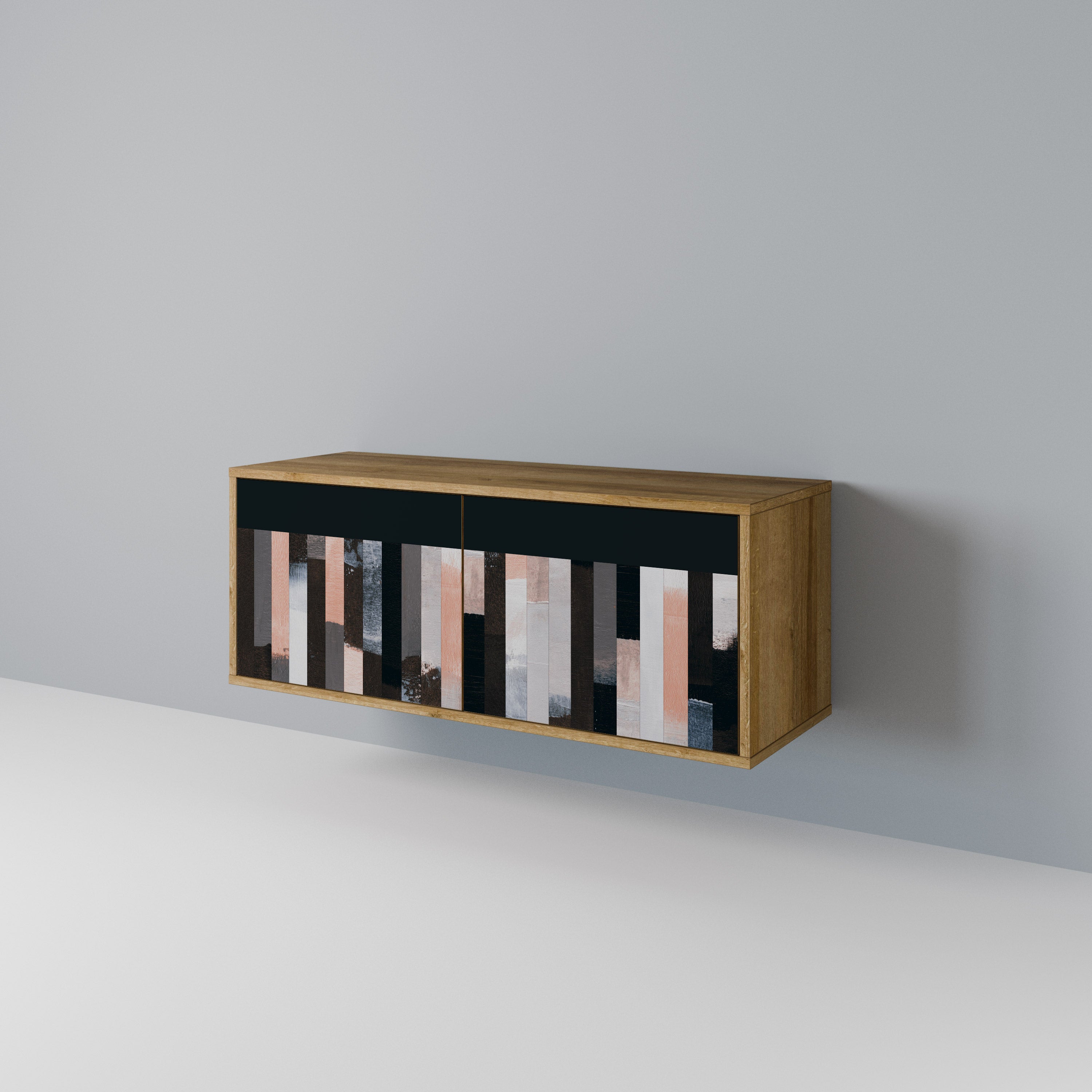 COLLAGE OF RECTANGLES Kompakt TV-bänk med 2 dörrar