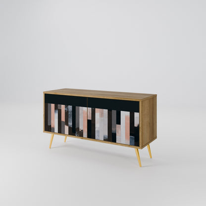 COLLAGE OF RECTANGLES Kompakt TV-bänk med 2 dörrar