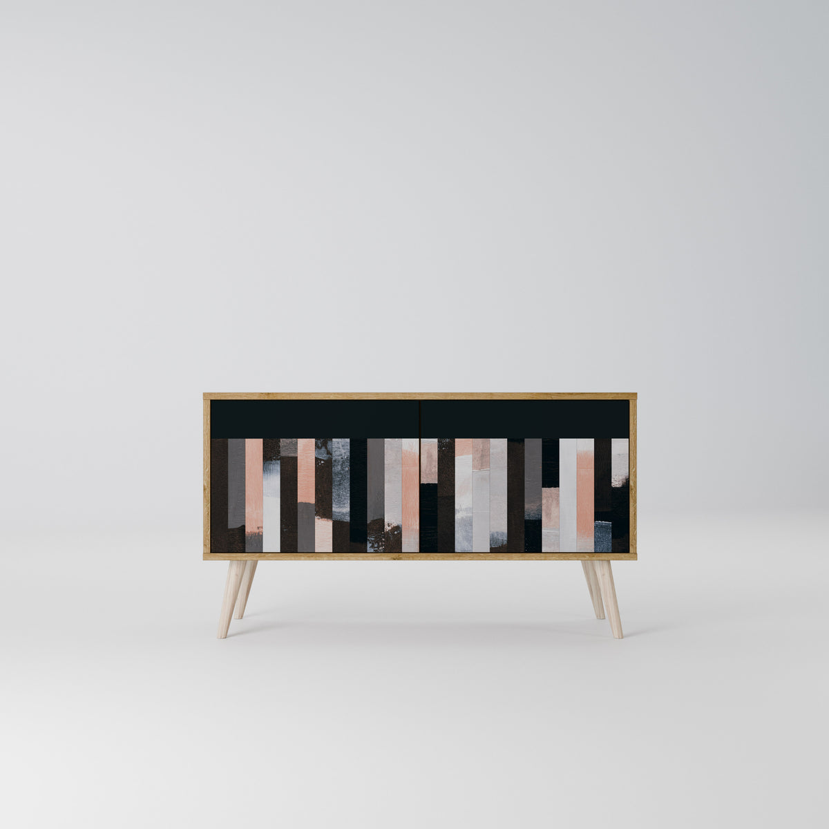 COLLAGE OF RECTANGLES Kompakt TV-bänk med 2 dörrar