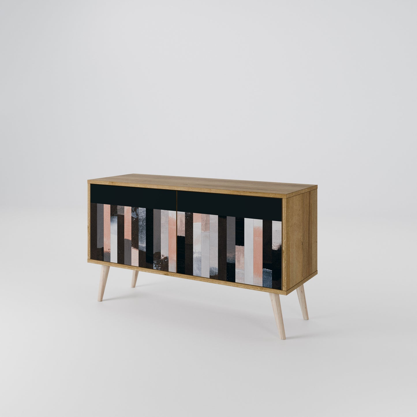 COLLAGE OF RECTANGLES Kompakt TV-bänk med 2 dörrar