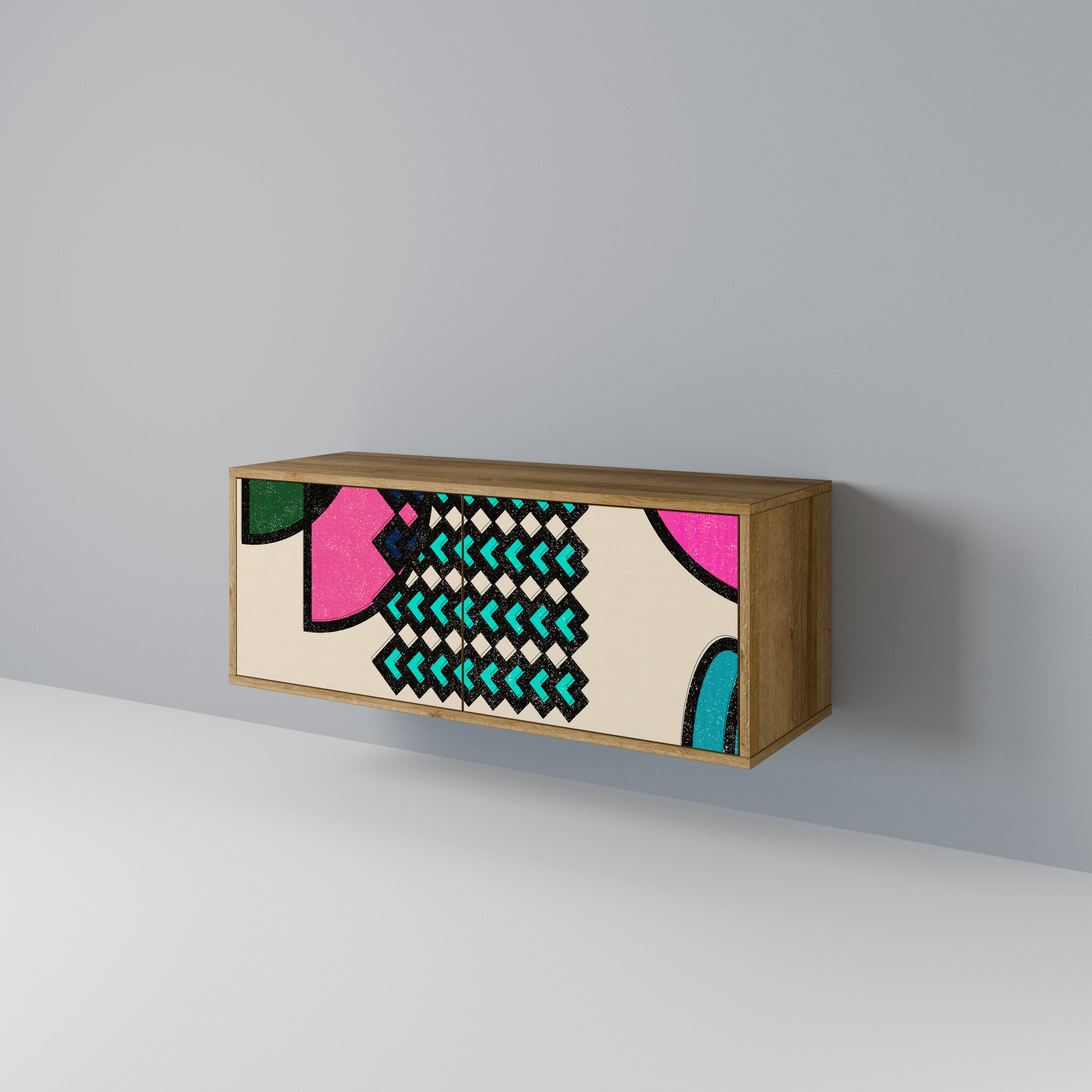 GEOMETRIC RHAPSODY Kompakt TV-bänk med 2 dörrar