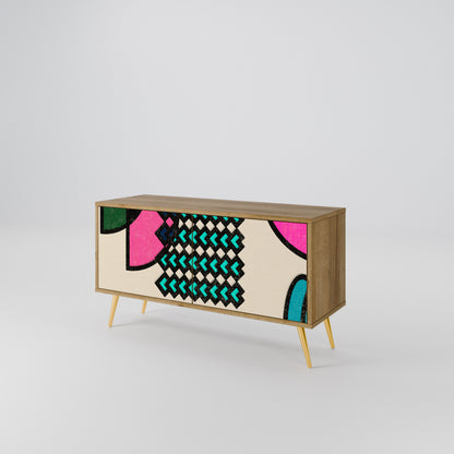 GEOMETRIC RHAPSODY Kompakt TV-bänk med 2 dörrar