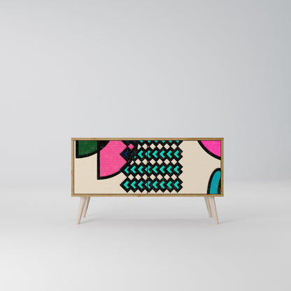 GEOMETRIC RHAPSODY Kompakt TV-bänk med 2 dörrar
