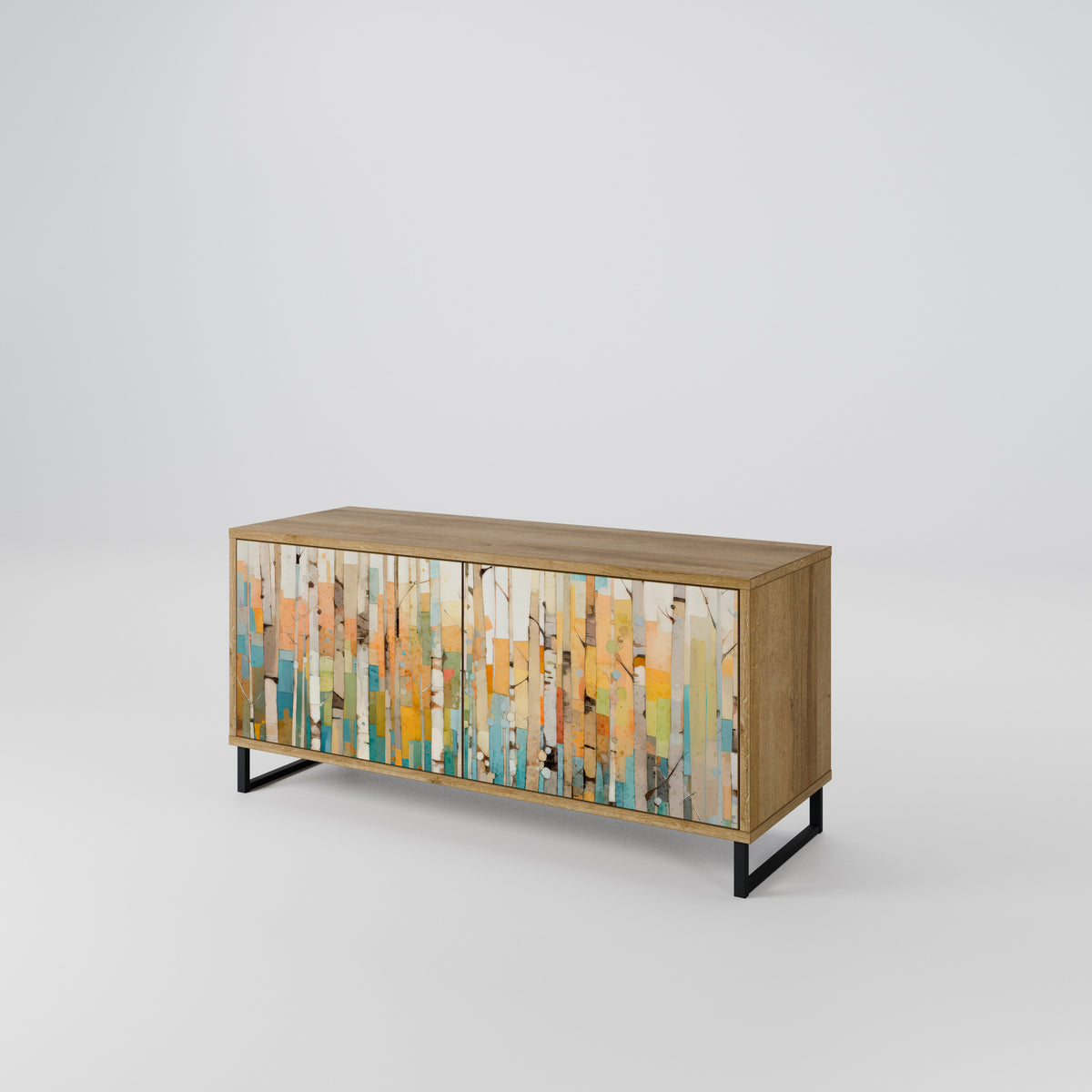 BIRCH KALEIDOSCOPE Kompakt TV-bänk med 2 dörrar