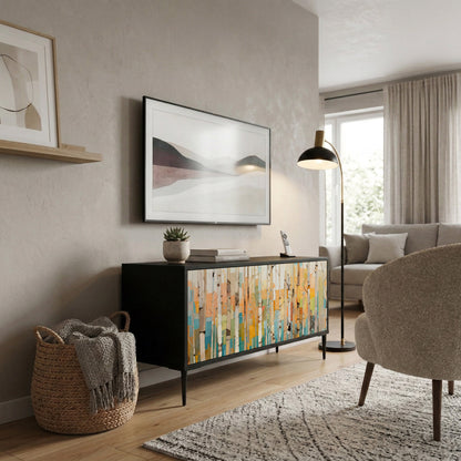 BIRCH KALEIDOSCOPE Kompakt TV-bänk med 2 dörrar