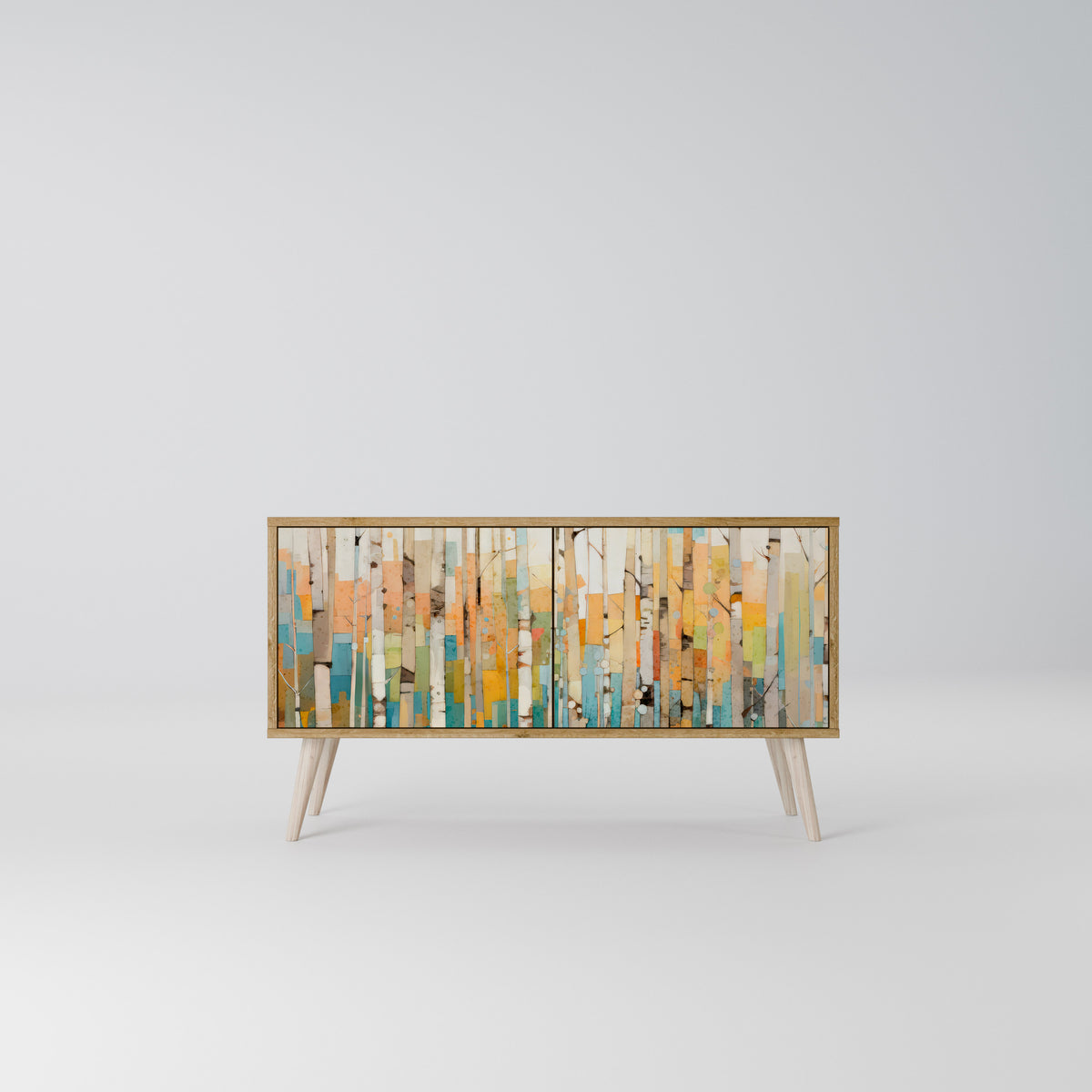 BIRCH KALEIDOSCOPE Kompakt TV-bänk med 2 dörrar