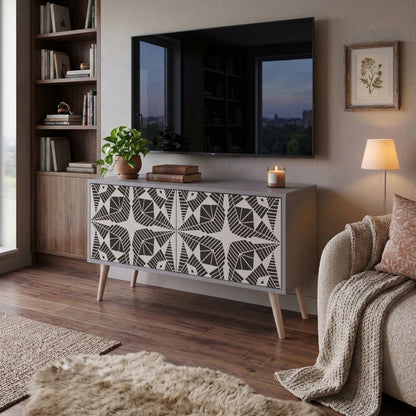 MONOCHROME NEXUS Kompakt TV-bänk med 2 dörrar
