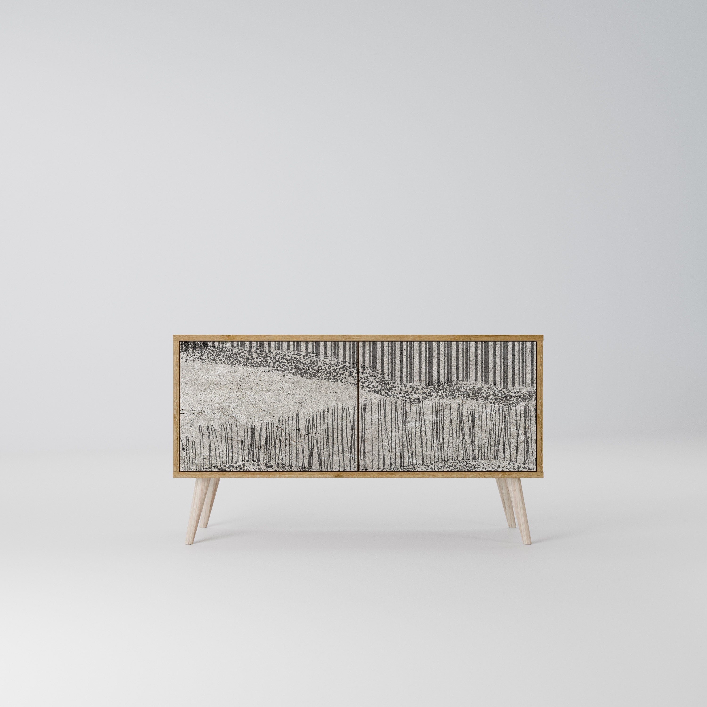 GRAIN LINES Compact 2-Door TV Cabinet