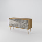 GRAIN LINES Kompakt TV-bänk med 2 dörrar