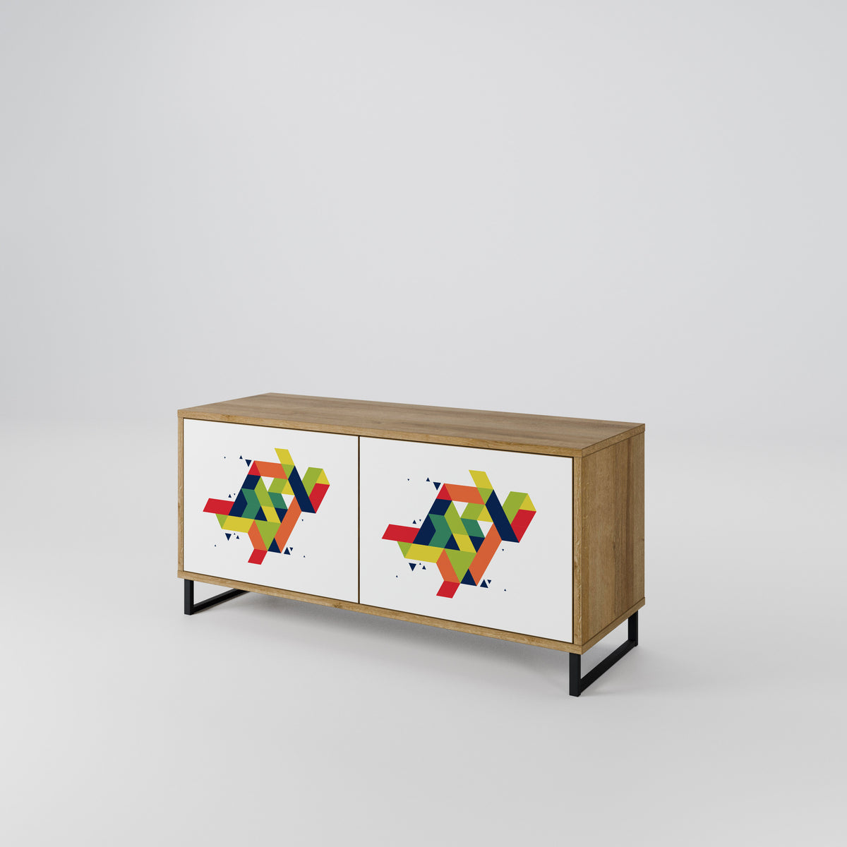 FUTURE SIGN Compact 2-Door TV Cabinet