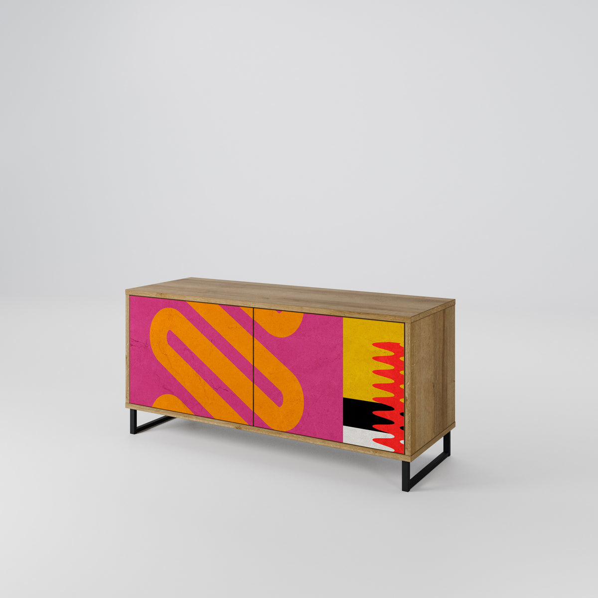 VIVID ART Kompakt TV-bänk med 2 dörrar