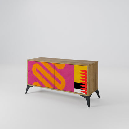 VIVID ART Kompakt TV-bänk med 2 dörrar