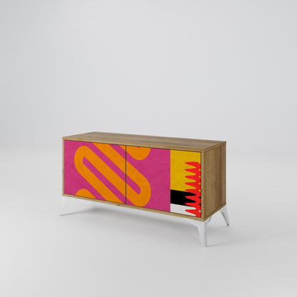 VIVID ART Kompakt TV-bänk med 2 dörrar