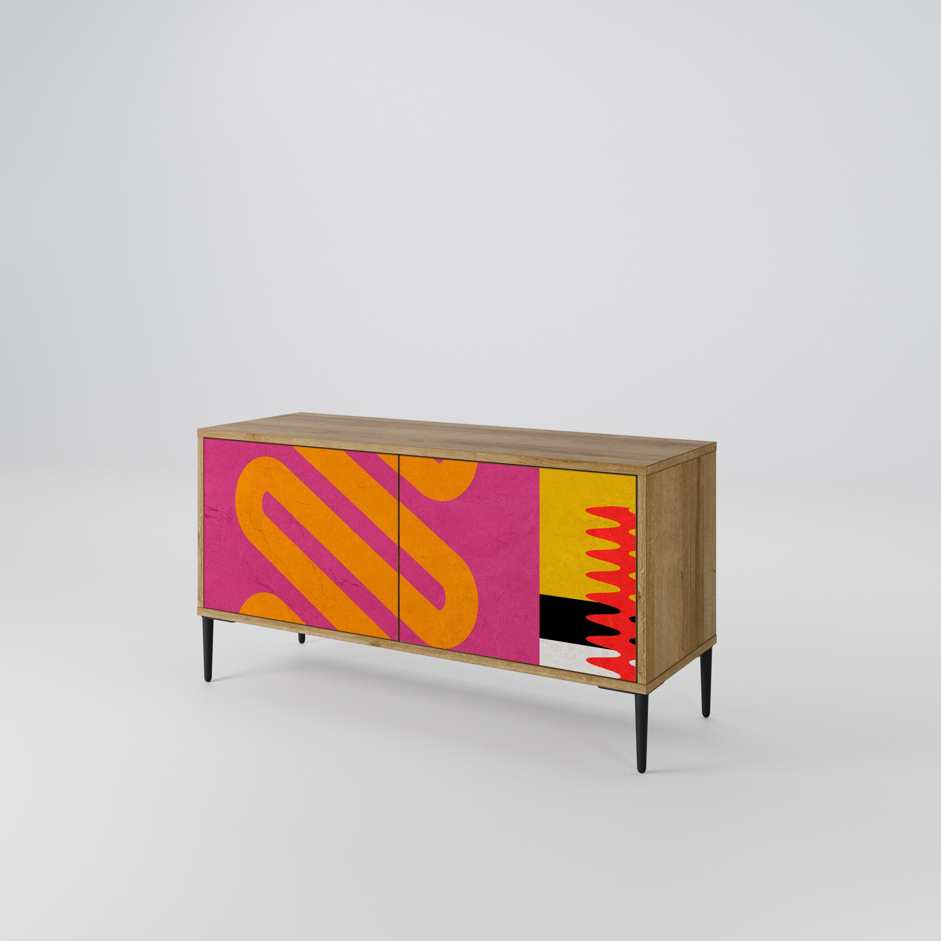 VIVID ART Kompakt TV-bänk med 2 dörrar