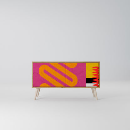 VIVID ART Kompakt TV-bänk med 2 dörrar