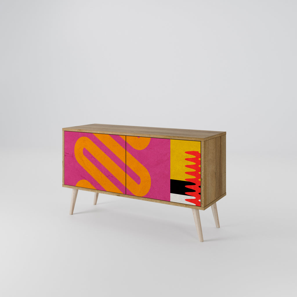 VIVID ART Kompakt TV-bänk med 2 dörrar